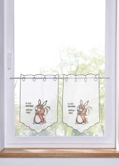 Bonprix Gardinkappe med broderi 2-pack false