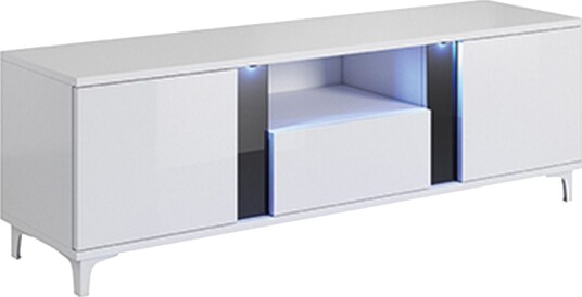Cryan TV-benk 150 cm - Hvit/Svart