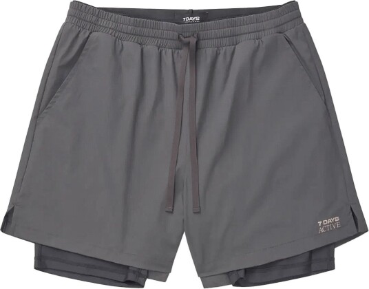 7 DAYS Active Body 2 In 1 Shorts Grey S