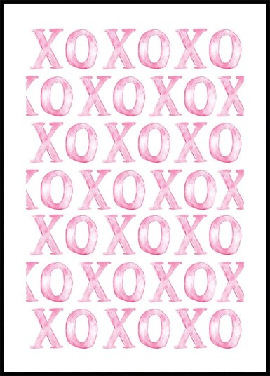 XOXO Pink Pattern Plakat Plakat / 70x100cm XOXO Pink Pattern Plakat Plakat / 70x100cm