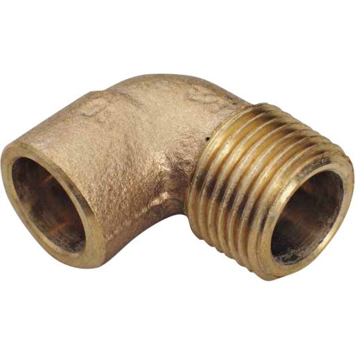Viega 15 mm 90° Messing Albue Muffe/Nippel for Hydraulikk