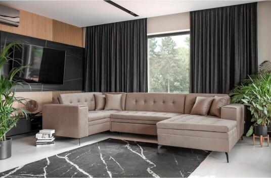 Seksjon Eltap Montez 340x180x93 cm Nube 20 Beige Høyre