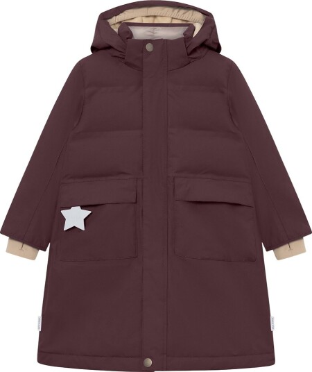 MINI A TURE Matvencasia Fleece Lined Winter Jacket. Grs Burgundy 152