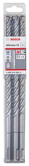 Bor for betong Bosch SDS-plus-7X; 12x265mm; SDS-plus; 10 stk
