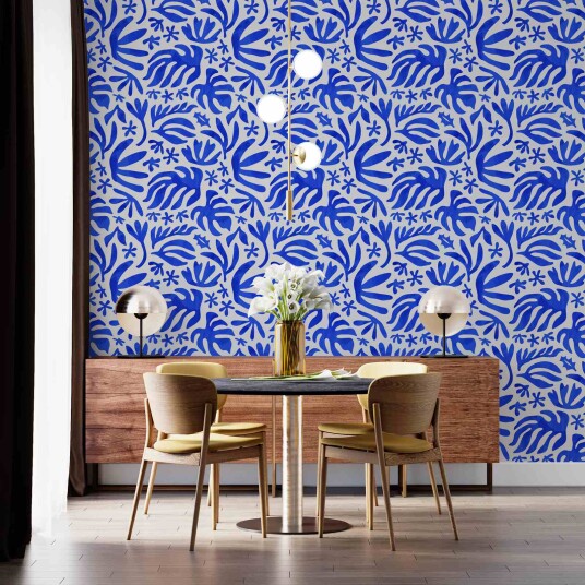 Namly Design Tapet Blå Botanisk Abstrakt WPPRSS2323657709