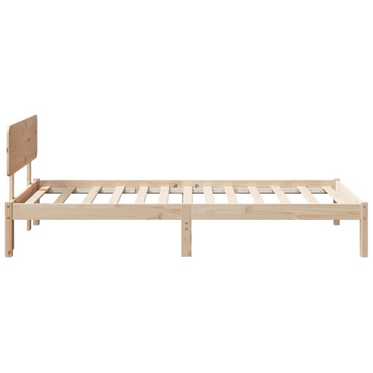 Sengestamme med hodegjerde Naturlig 75 x 190 cm Heltre furu