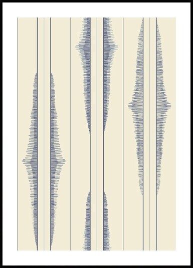 Boho ikat stripes blue shades pattern Plakat Plakat / 50x70cm Boho ikat stripes blue shades pattern Plakat Plakat / 50x70cm