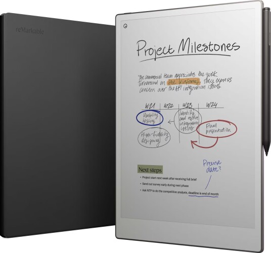 reMarkable Paper Pro E-ink nettbrett + Marker Plus + Folio Leather pakke