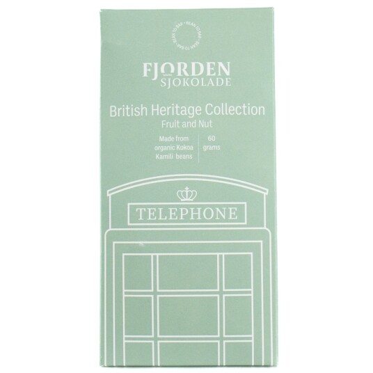 Fjorden Sjokolade British Heritage Collection Fruit and nut