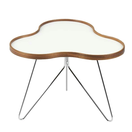 Swedese Flower Bord 66 cm Hvit/Valnøtt/Krom