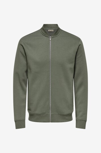 Only & Sons Collegegenser onSceres Reg Zip Grå