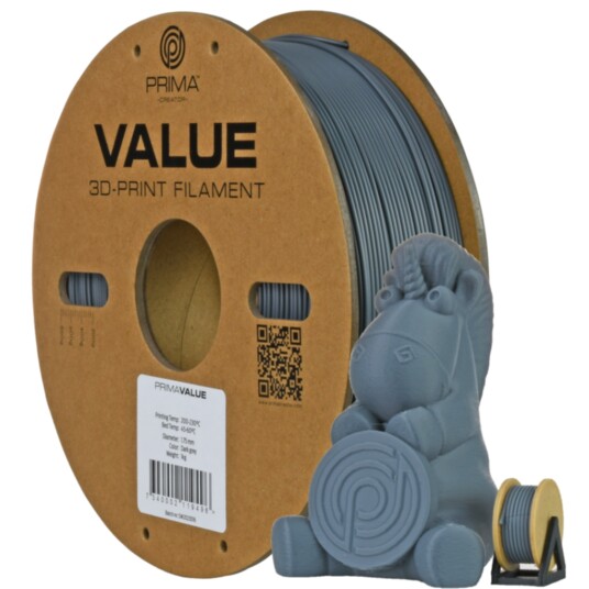 PrimaValue ABS   1,75mm  1kg   Mørk grå