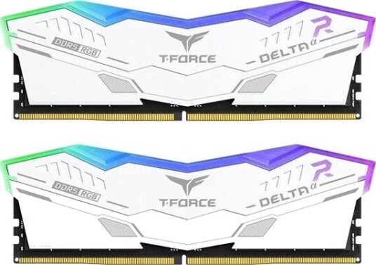 Team Group T-Force Delta RGB DDR5-6000 - 32GB - CL38 - Dual Channel (2 pcs) - AMD EXPO - Hvit med RGB