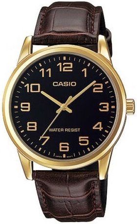 Casio Herreklokke MTP V001GL 1BUDF Classic Sort/Lær Ø38 mm Casio Herreklokke MTP V001GL 1BUDF Classic Sort/Lær Ø38 mm