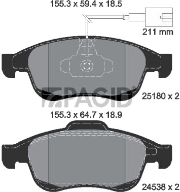 PAGID T2009N Bremseklosser