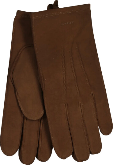 Gant Cashmere Lined Suede Gloves Brown S