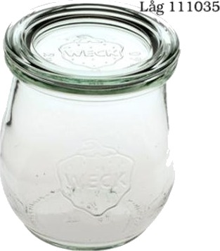 Patentglas Weck Tulip 220 Ml Ø7.18X8 Cm Uden Låg Glas,48 Stk/Krt