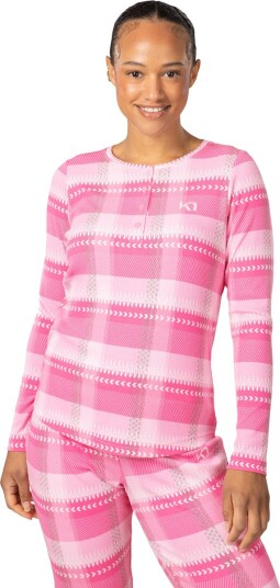 Kari Traa Kari PJ Langermet T skjorte Dame Pink M