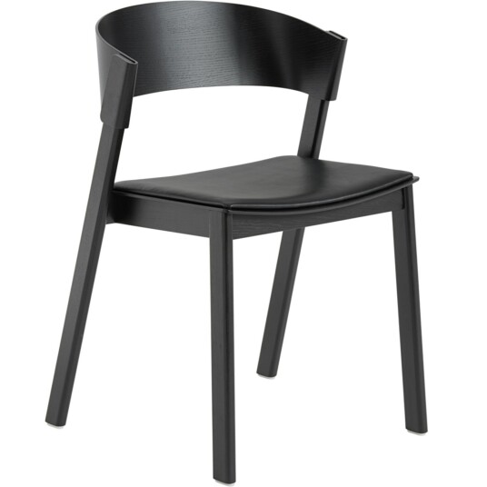 Muuto Cover Spisestol Refine Skinn Sort / Sort Muuto Cover Spisestol Refine Skinn Sort / Sort