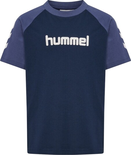 Hummel T skjorte hmlJR Logo Dress Blues/Blue Indigo Hummel 13 14 år (158 164) T skjorte Hvit Marineblå