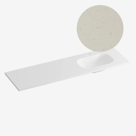 Korsbakken Nice Heldekkende Terrazzo Sand 160cm Høyre