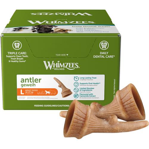 Whimzees Occupy Antler Dental Vegetar Tygg i pose Large Whimzees Occupy Antler Dental Vegetar Tygg i pose Large