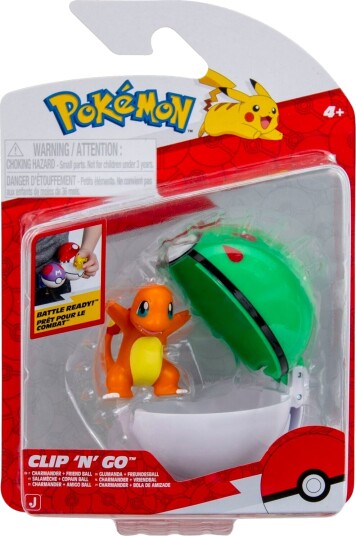 Pokemon Clip N Go Charmander med Friend Ball Orange Pokemon Clip N Go Charmander med Friend Ball Orange