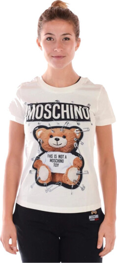 Moschino Dame Topper Hvit M, Moschino Dame Topper Hvit M,