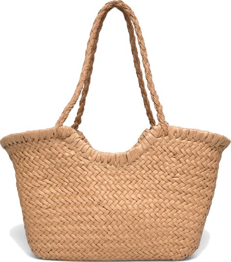 Gina Tricot Braided Straw Bag Brown ONE SIZE