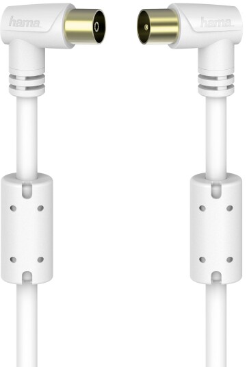 Hama 90° Antennekabel 1,5 m 90 dB Koaksial Hvit