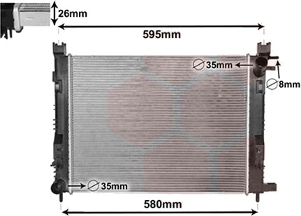 VAN WEZEL 15002008 Radiator motorkjøling
