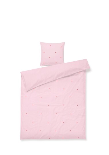 Juna Daisy sengetøy 140x220 cm rosa/rød