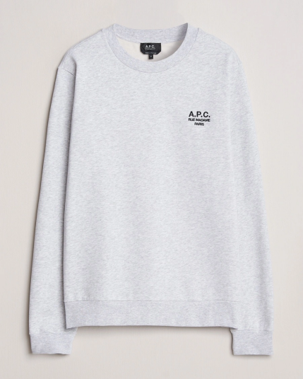 A.P.C. Rue Madame Sweatshirt Heather Grey/Black A.P.C. Rue Madame Sweatshirt Heather Grey/Black