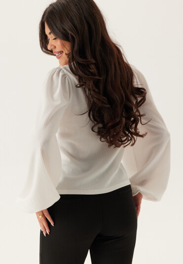 BUBBLEROOM Puff Long Sleeve Blouse Offwhite 3XL BUBBLEROOM Puff Long Sleeve Blouse Offwhite 3XL