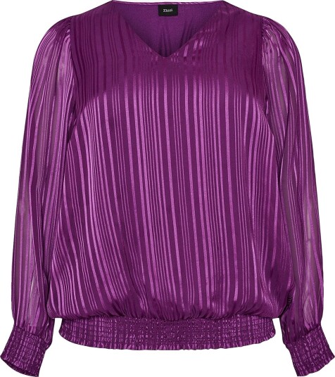 Zizzi Bluse Marita L/S Blouse Lilla