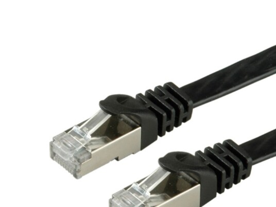 Value Ftp Cat.6 Flat Network Cable Black 0.5 M F/Utp (Ftp)
