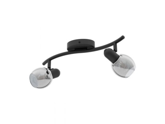 Eglo Pollica Overflateegnet E14 2 Ampuller 220-240 V Sort Gjennomsiktig