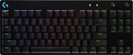 Logitech Pro Gaming Tastatur TKL med RGB Belysning - Engelsk Layout - Svart