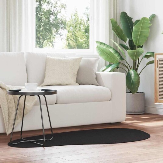 Teppe Svart 80 x 150 cm Polyester Teppe Svart 80 x 150 cm Polyester