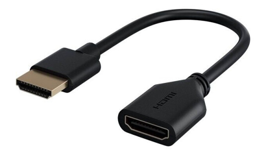 Pro HDMI Adapter 0,1m Svart - 4K Rask Tilkobling