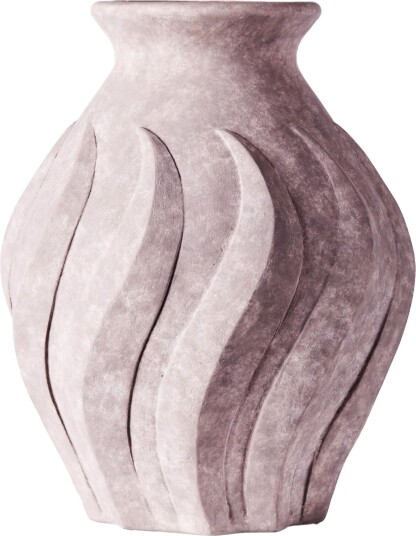 Dusty Deco Swirl Vase Large Grey Vaser Grå