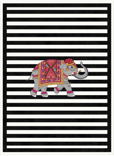 Wilton teppe Develi svart/hvit Størrelse: 200 x 280 cm