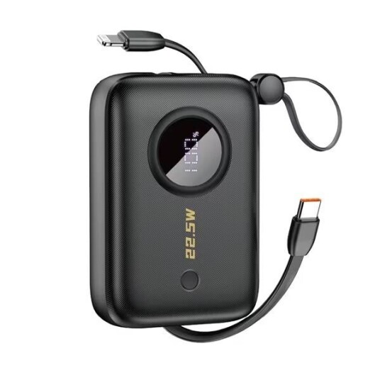 Dudao K14 Powerbank 10000 mAh med USB-C og Lightning-kabel