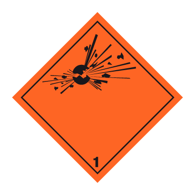 Jo Safety Fareseddel klasse 1 Aluminium 30 x cm Eksplosive stoffer og gjenstander 132280ARR