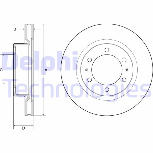 Bremseskive DELPHI BG4925C