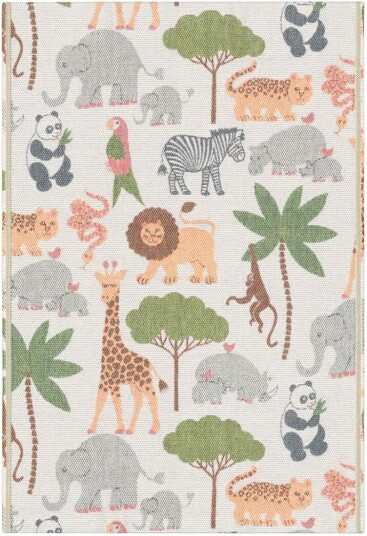 Ekelund Linneväveri Vilda Vänner babytpledd72x105 cm Multi
