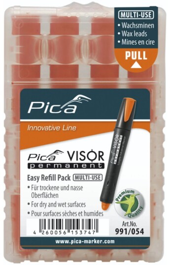 Pica Marker Visor P??fyll til Permanent Markeringstusj   Fluoriserende oransje