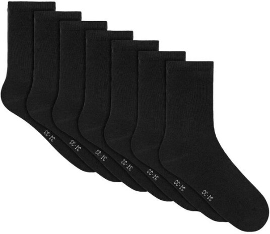 Name It 7-pack sokker til baby og barn black