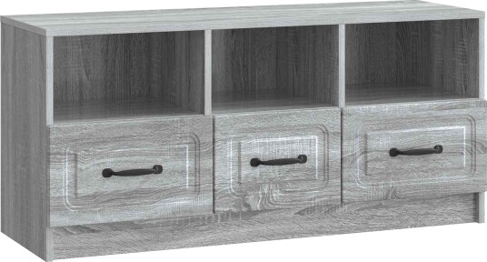 TV skap med skuff Grå sonoma 102 x 34,5 x 47 cm Konstruert tre TV skap med skuff Grå sonoma 102 x 34,5 x 47 cm Konstruert tre