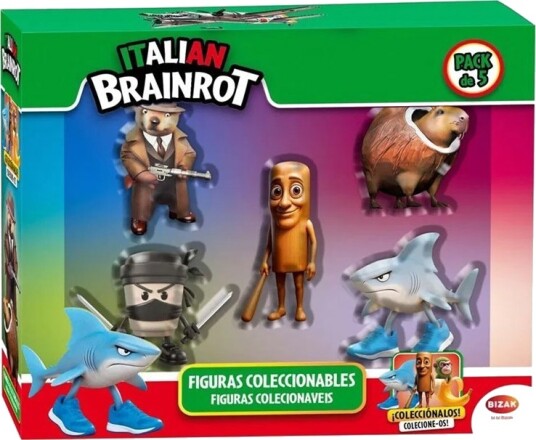 Italian Brainrot Figursett – 5 stk 5 cm Italian Brainrot Figursett – 5 stk 5 cm